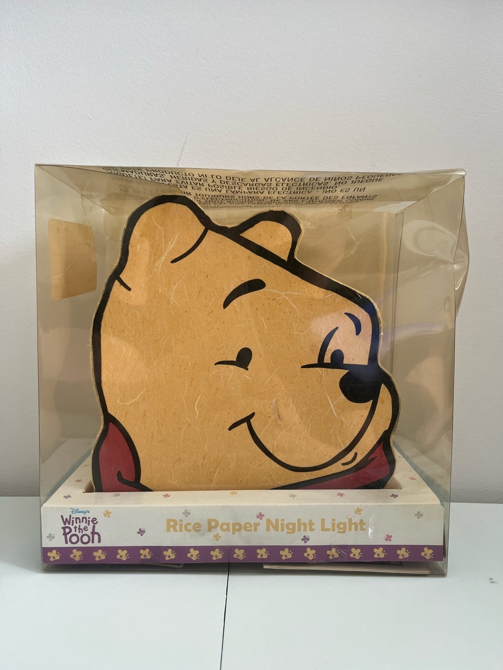 Vintage Disney Winnie the Pooh Rice Paper Night Light Lamp New in Box Nursery